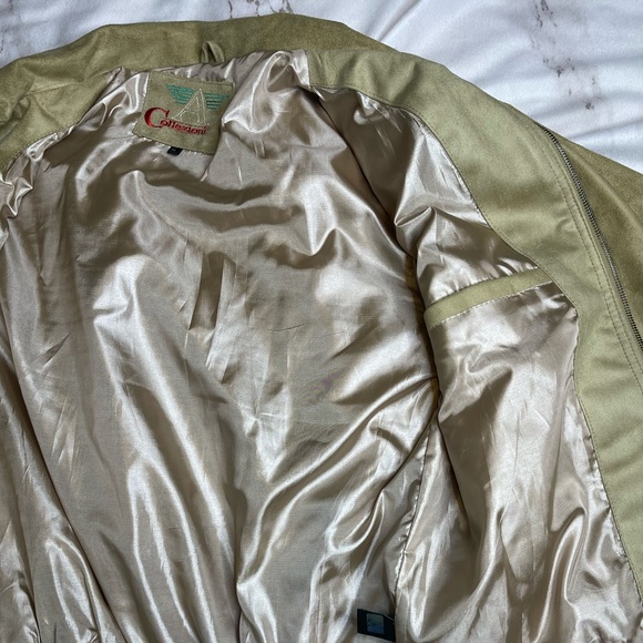 Vintage A Collezioni Brown Faux Suede Jacket Men's Size XLARGE - Picture 5 of 16